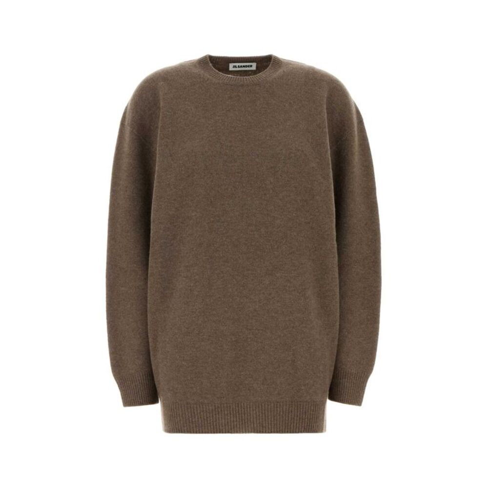 Jil Sander Women Mud Wool Blend Oversize Sweater